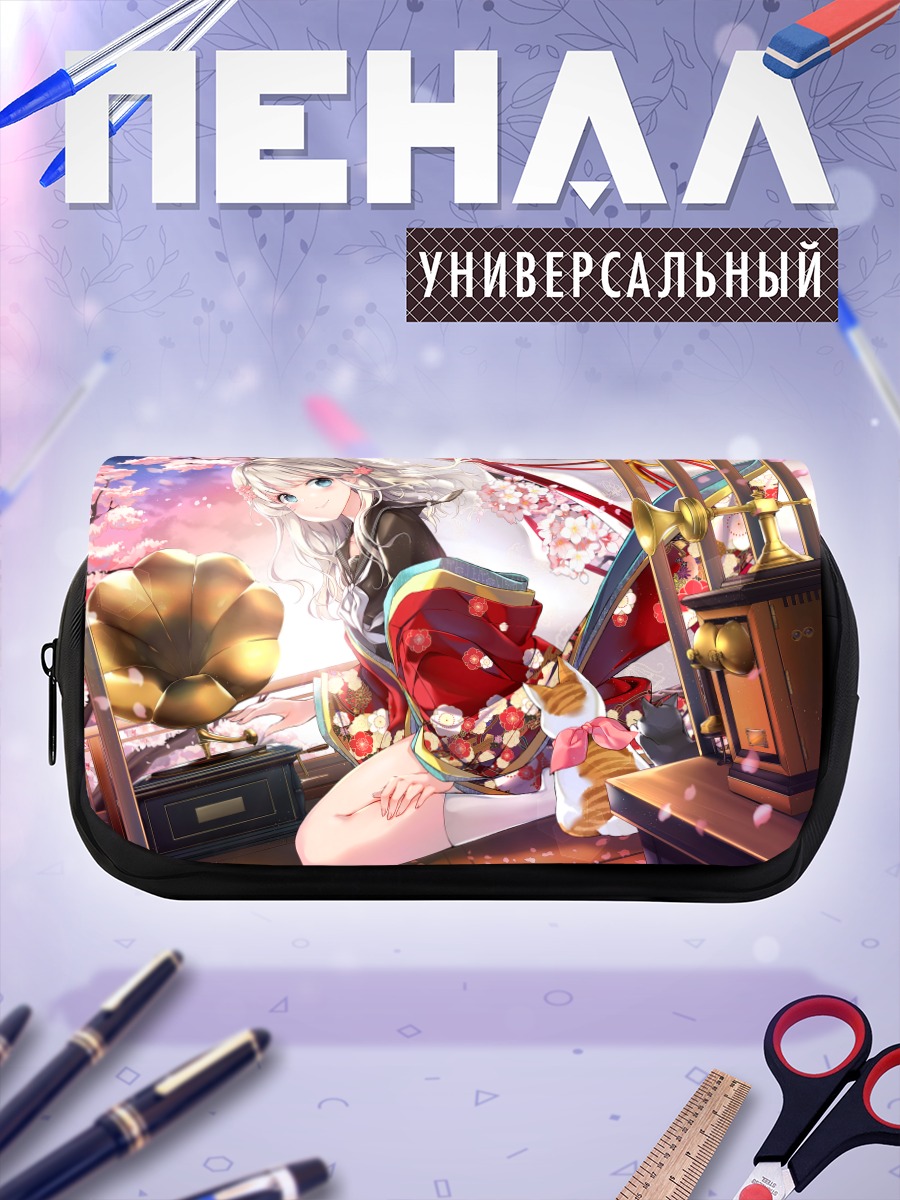 Пенал-косметичка Кошка в кимоно
