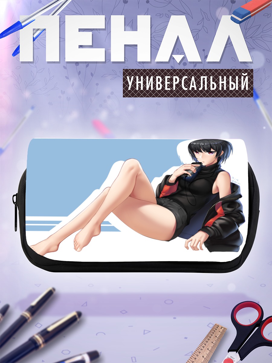 Пенал-косметичка Девушка в наушниках