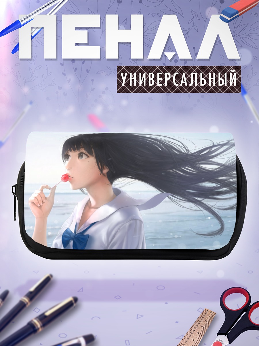 Пенал-косметичка Школьница с леденцом
