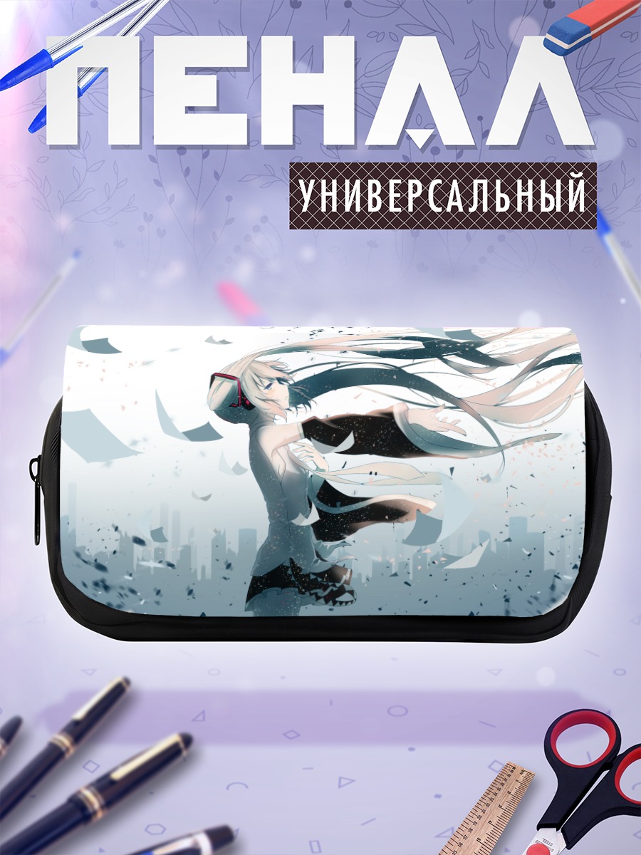 Пенал-косметичка Мику Хацунэ в листах