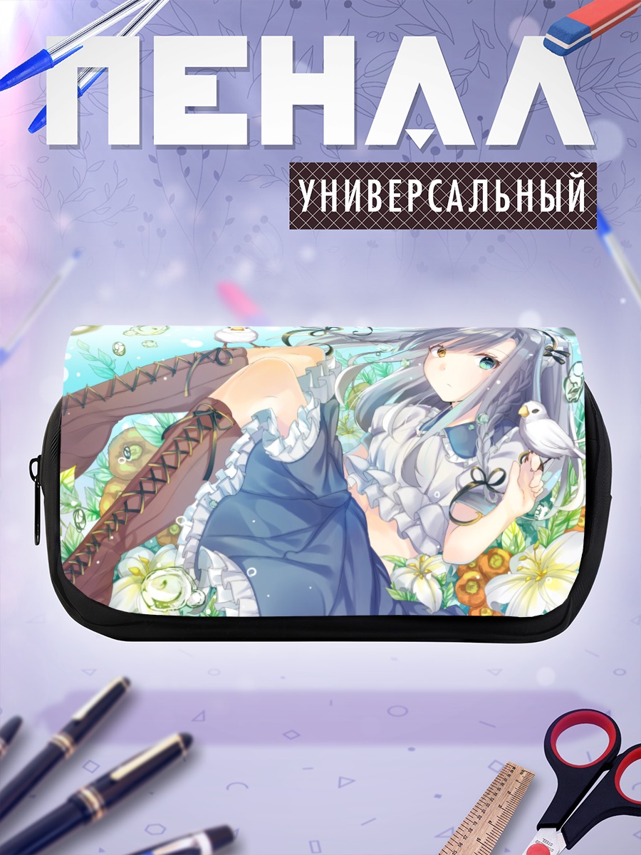 Пенал-косметичка Девушка с птицами