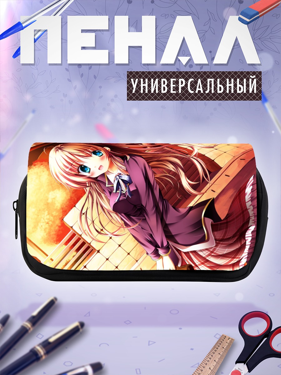 Пенал-косметичка Школьница с бантом