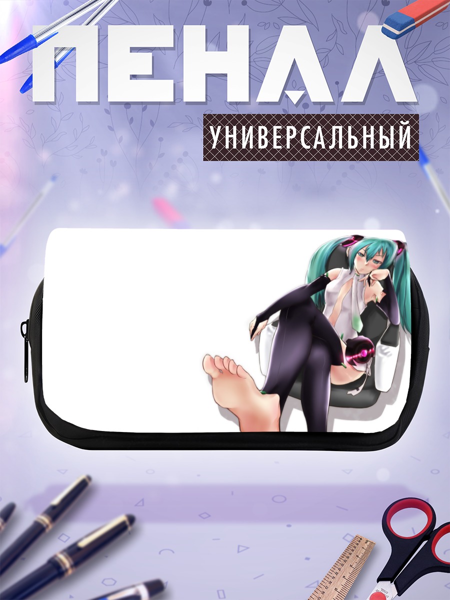 Пенал-косметичка Мику Хацунэ в черном