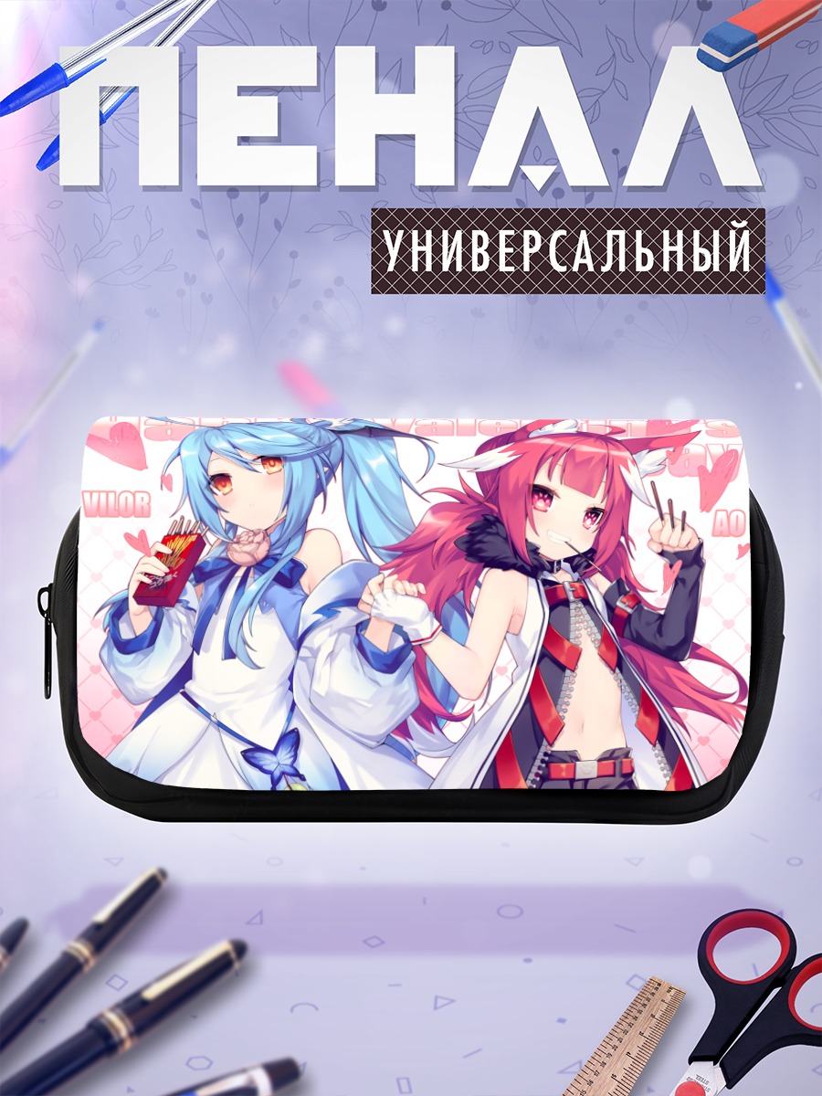 Пенал-косметичка Мику Хацунэ и подруга