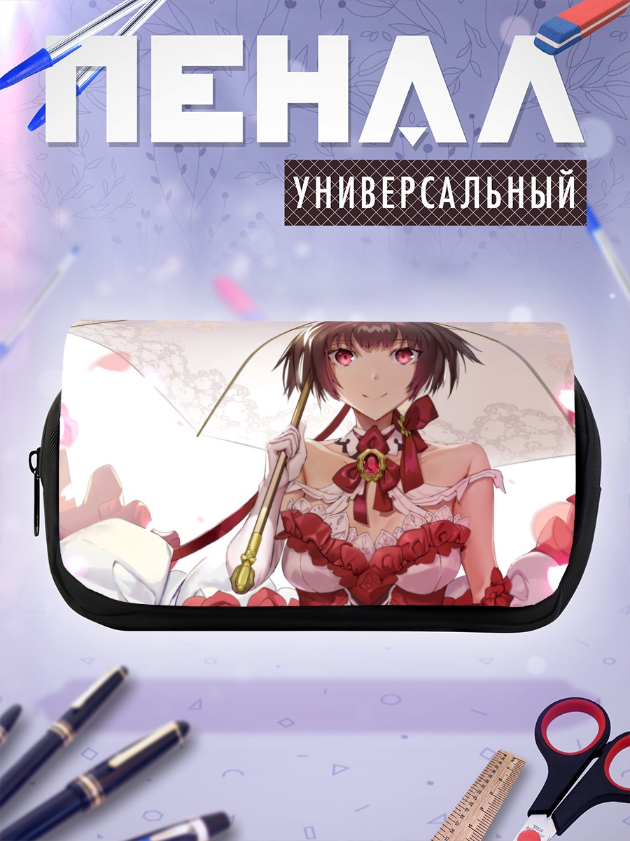 Пенал-косметичка Девушка с розами