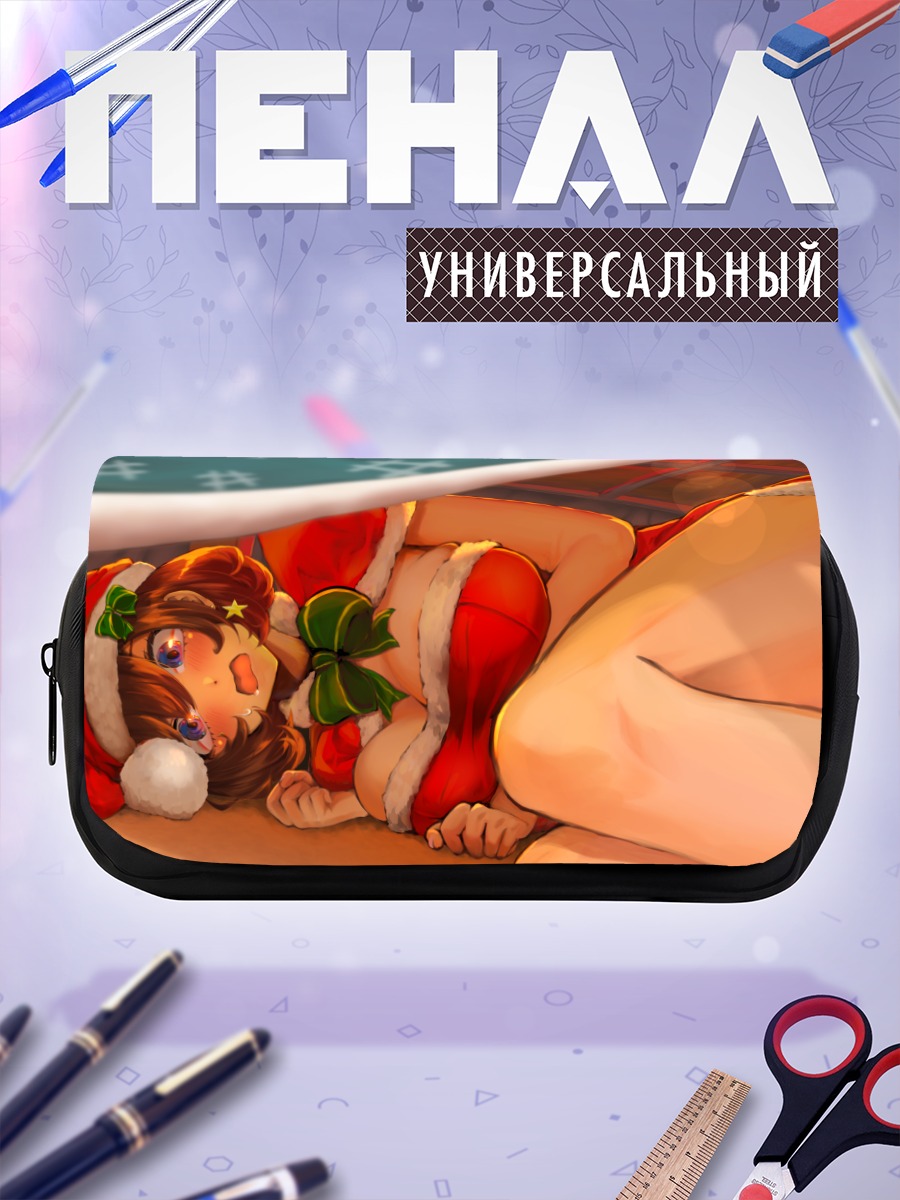 Пенал-косметичка Девушка в костюме Санты