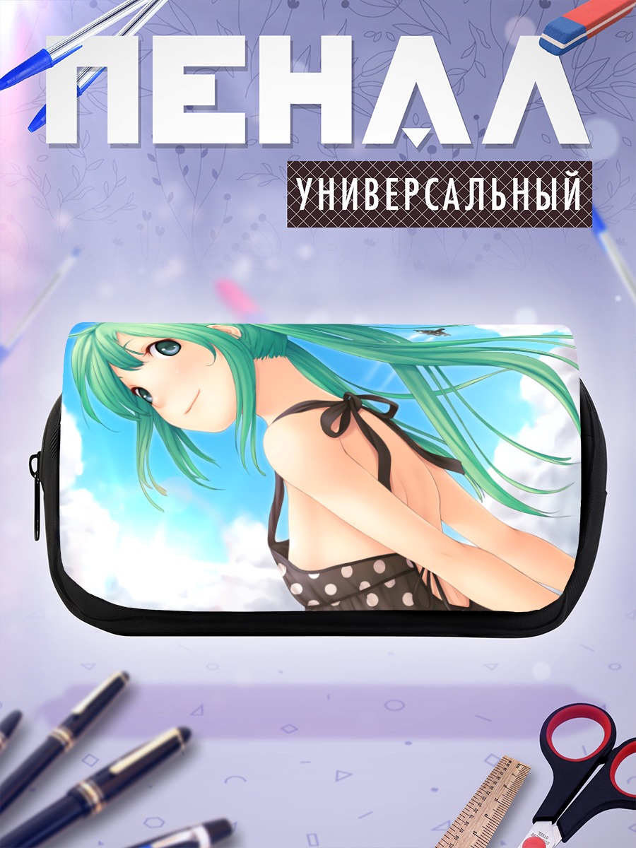 Пенал-косметичка Мику Хацунэ в горошек
