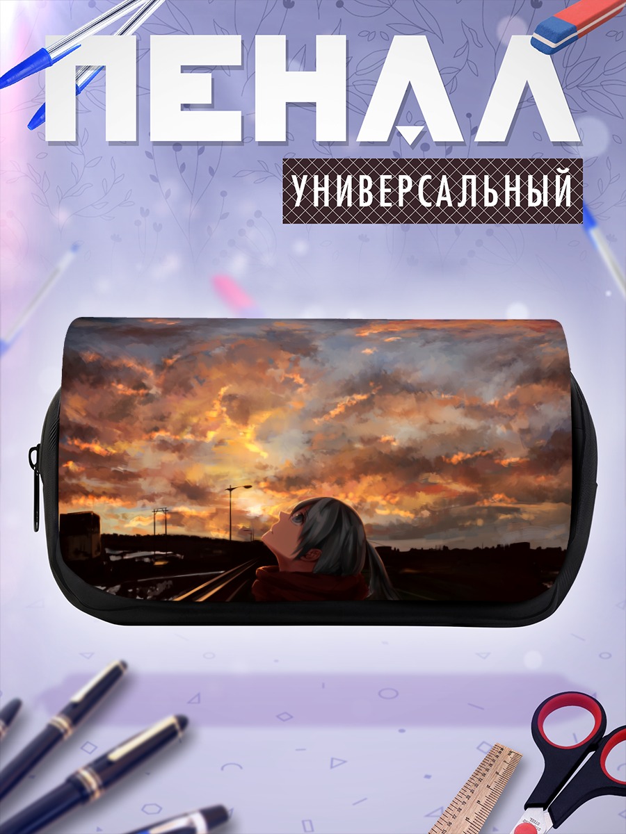 Пенал-косметичка Мику Хацунэ на закате