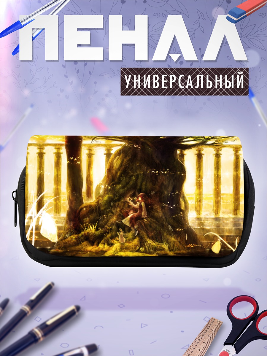 Пенал-косметичка Цветущий сад у дерева
