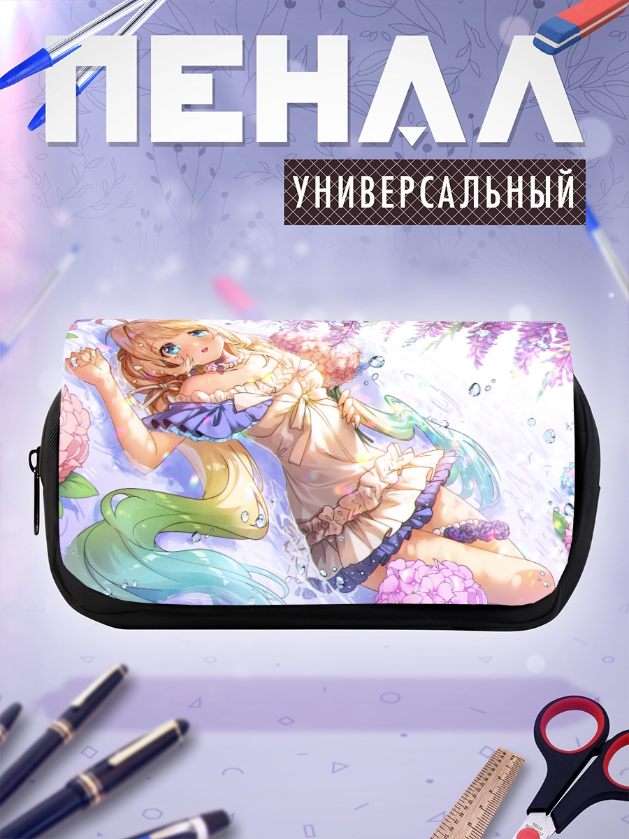 Пенал-косметичка Блондинка в цветах