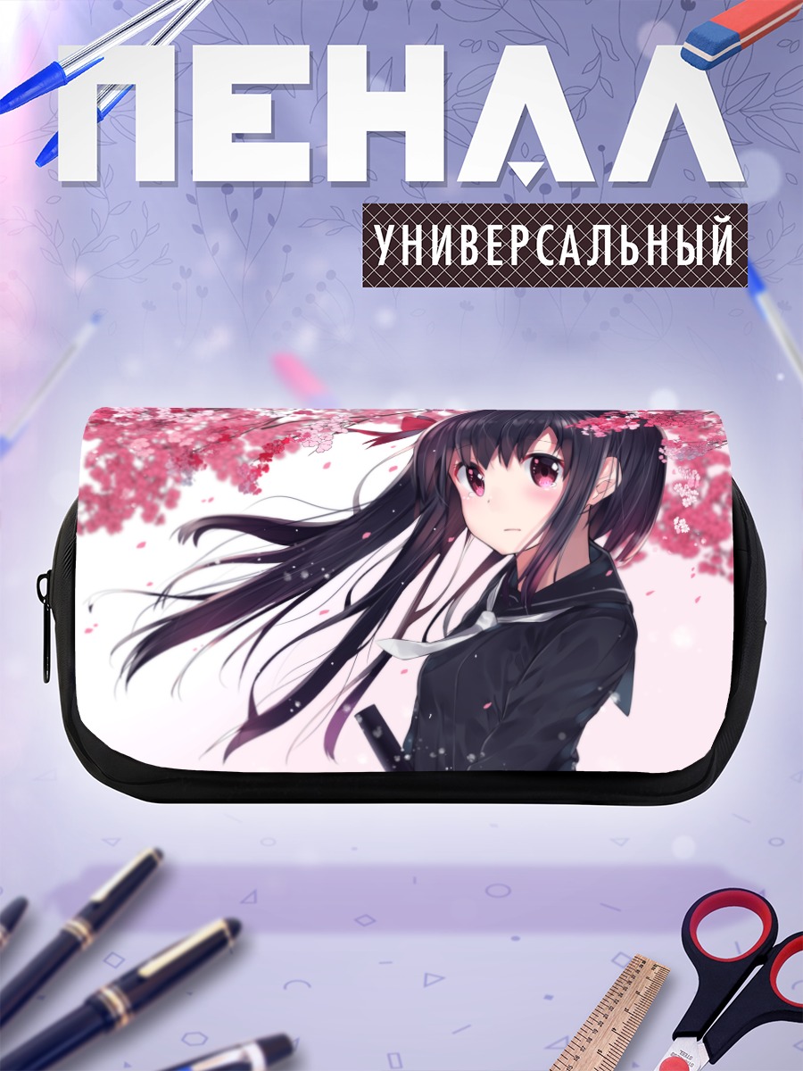 Пенал-косметичка Девушка в сакуре