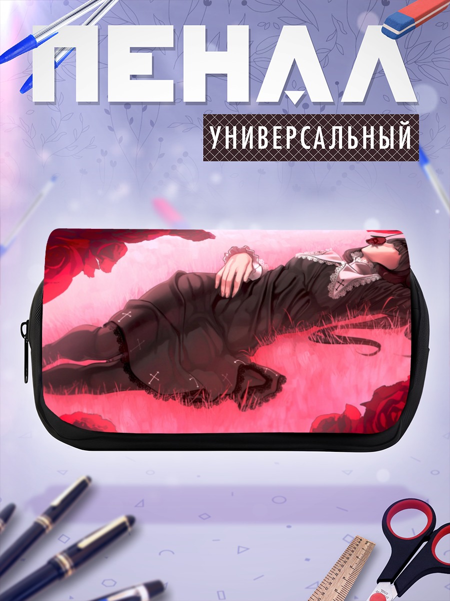 Пенал-косметичка Готическая лолита в розах