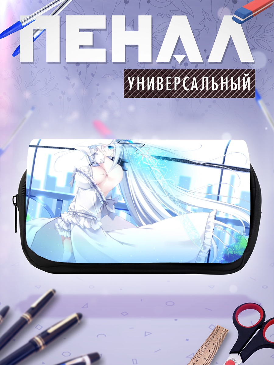 Пенал-косметичка Беловолосая воительница с мечом