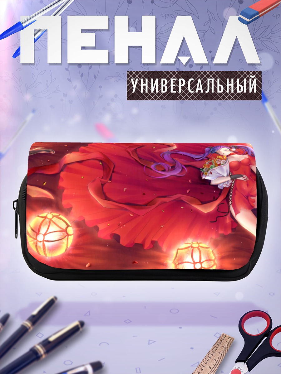 Пенал-косметичка Мику Хацунэ в красном