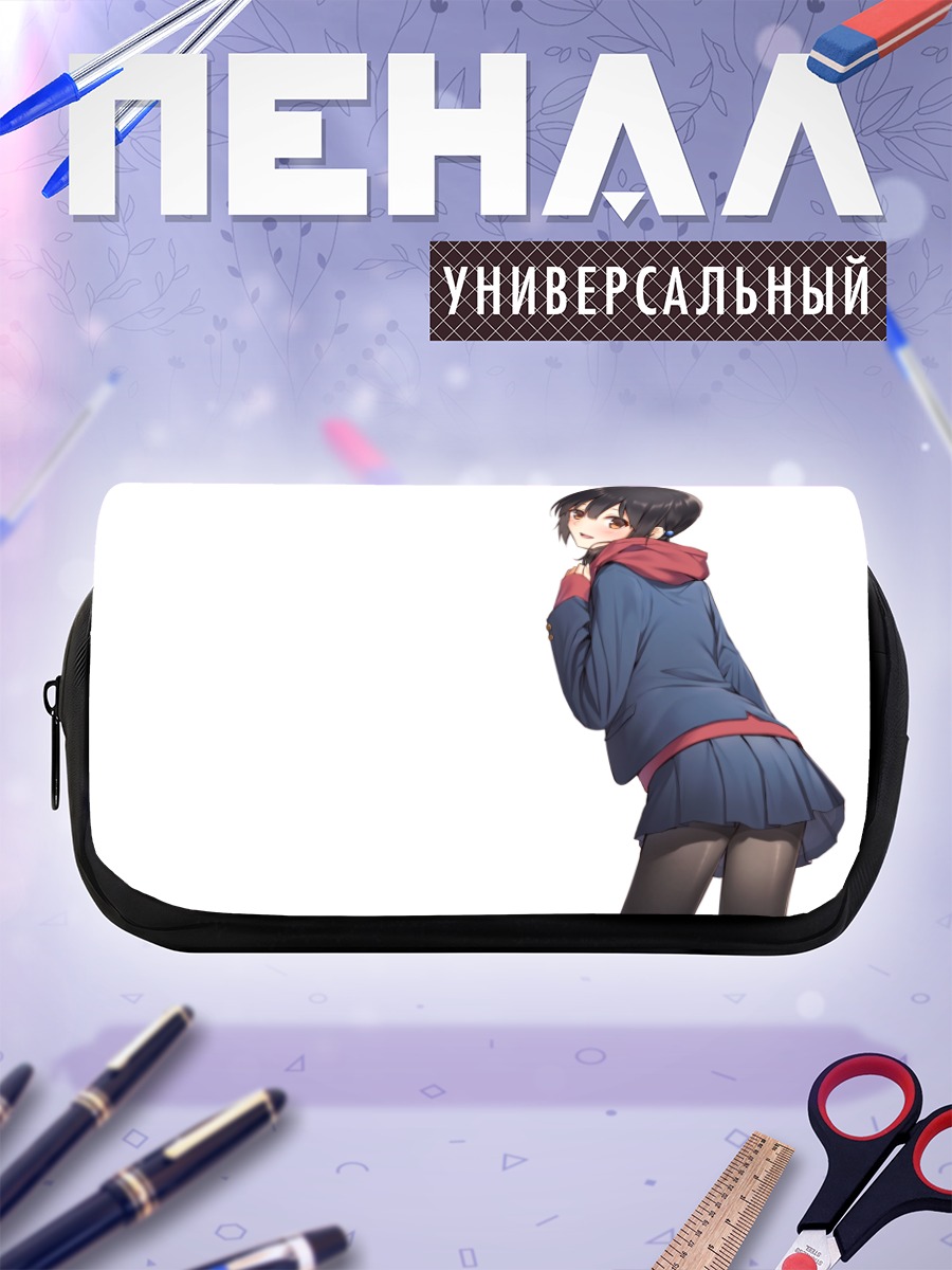Пенал-косметичка Девушка в шарфе