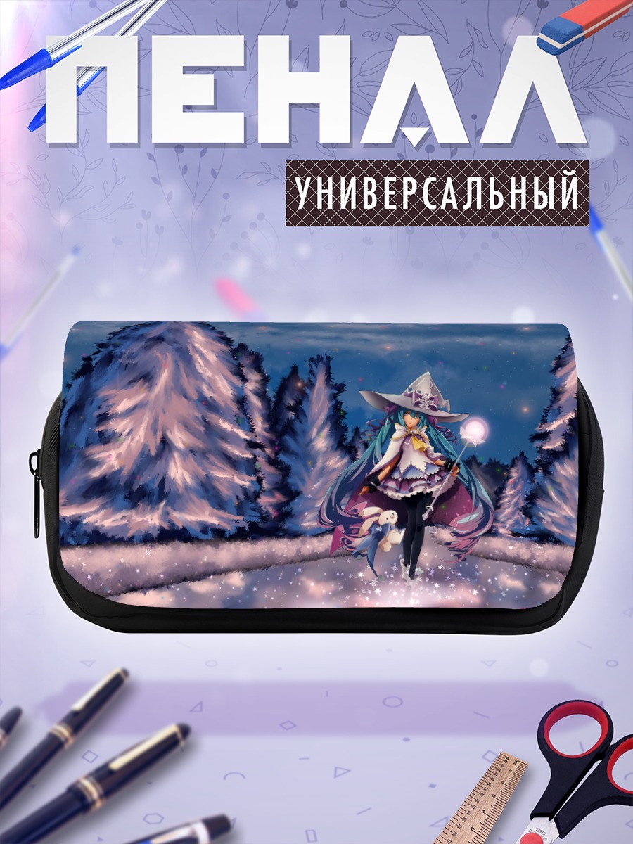 Пенал-косметичка Мику Хацунэ в снегах