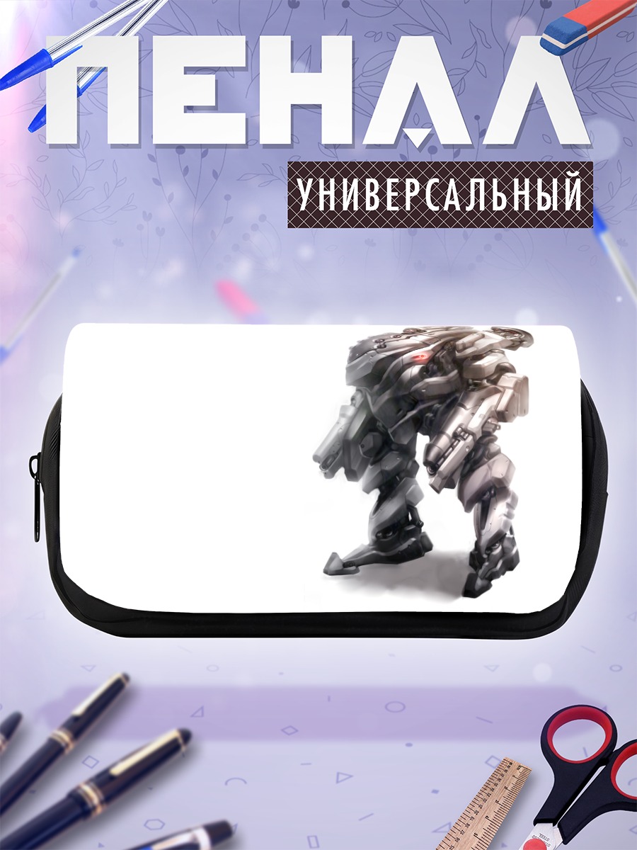 Пенал-косметичка Белый боевой мех