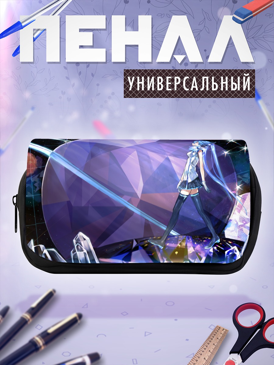 Пенал-косметичка Мику Хацунэ в кристаллах
