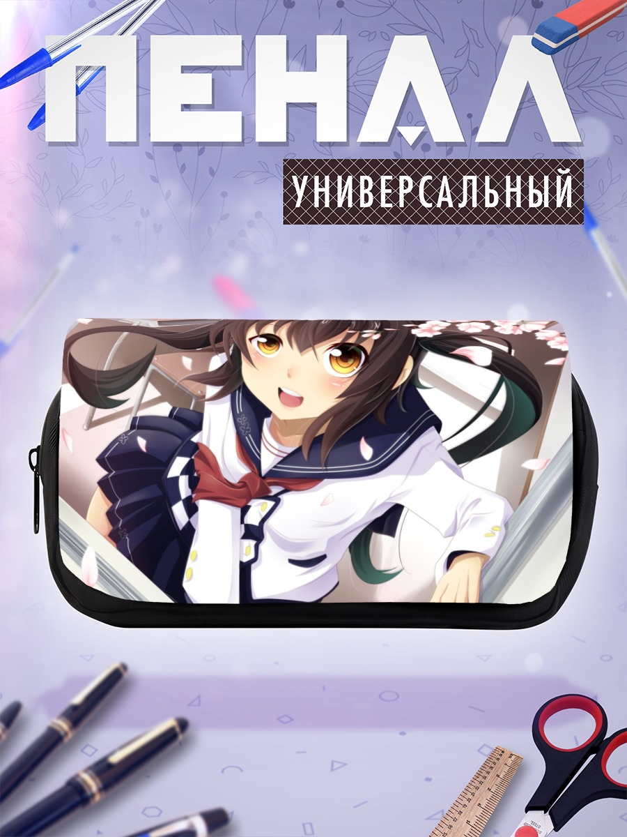 Пенал-косметичка Девушка в сакуре