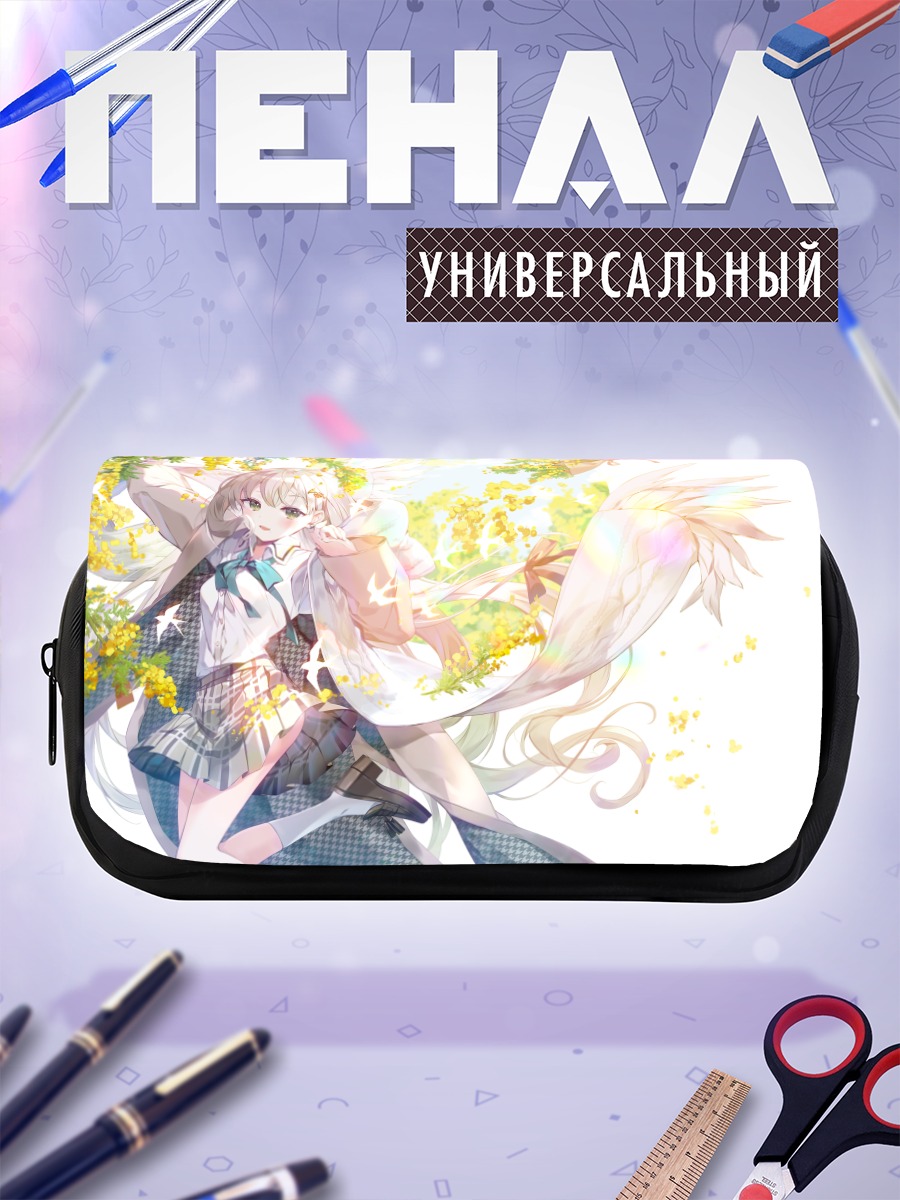 Пенал-косметичка Девушка в цветах