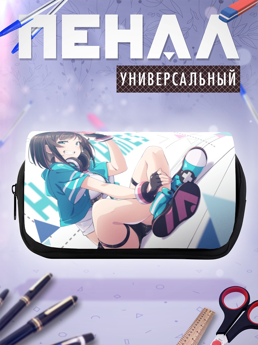 Пенал-косметичка Кизуна Аи в наушниках