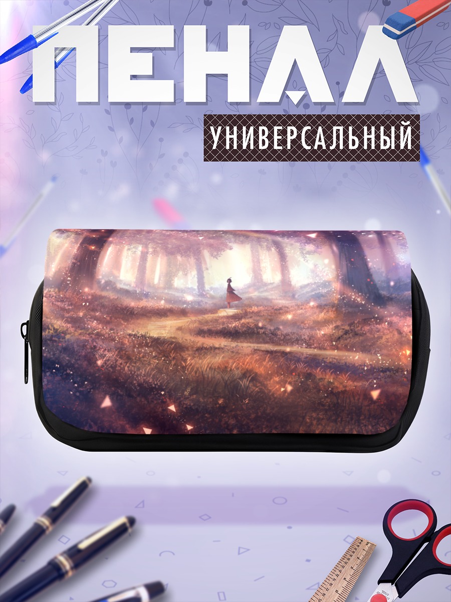 Пенал-косметичка Девушка в лесу