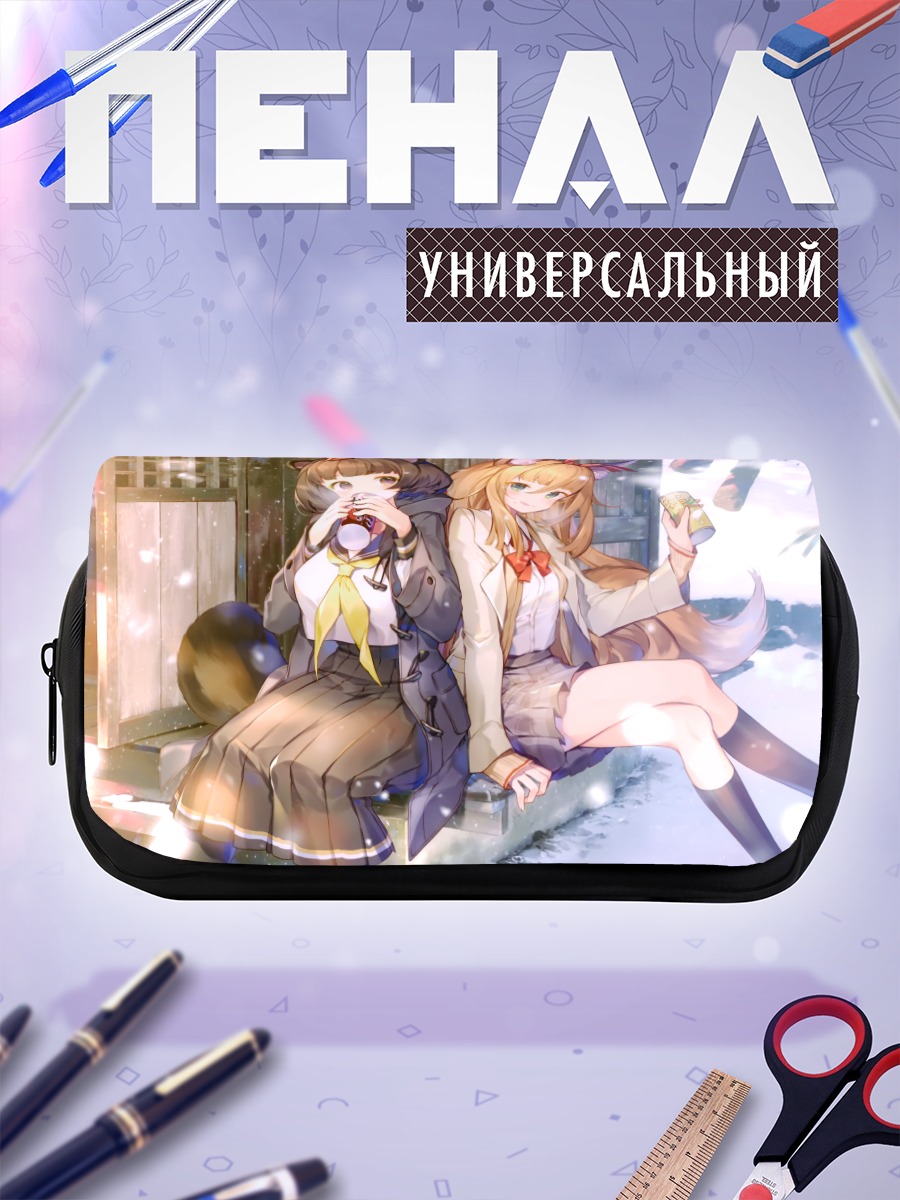 Пенал-косметичка Лисички с напитками