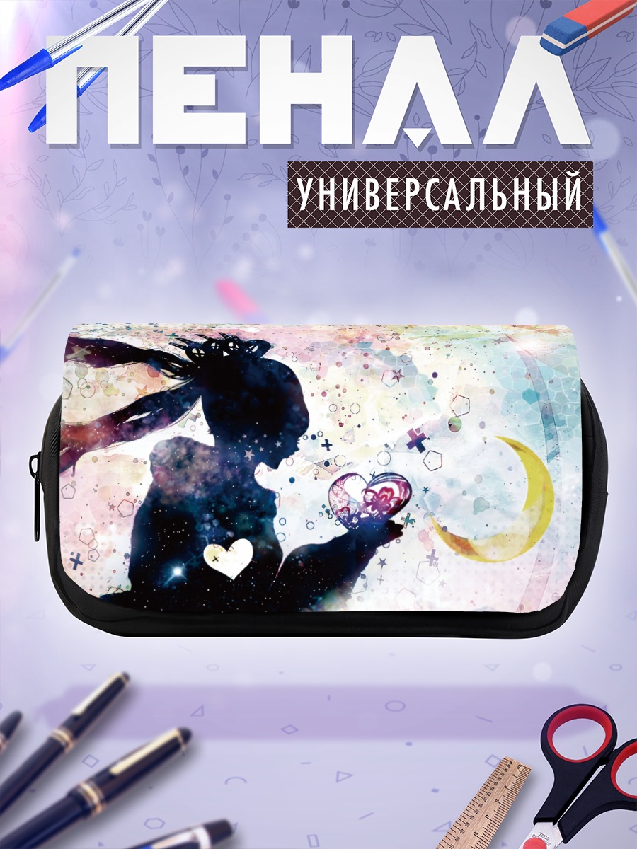 Пенал-косметичка Мику Хацунэ и луна