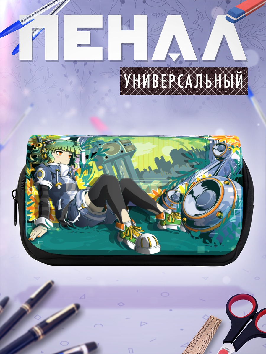 Пенал-косметичка Мику Хацунэ в цветах