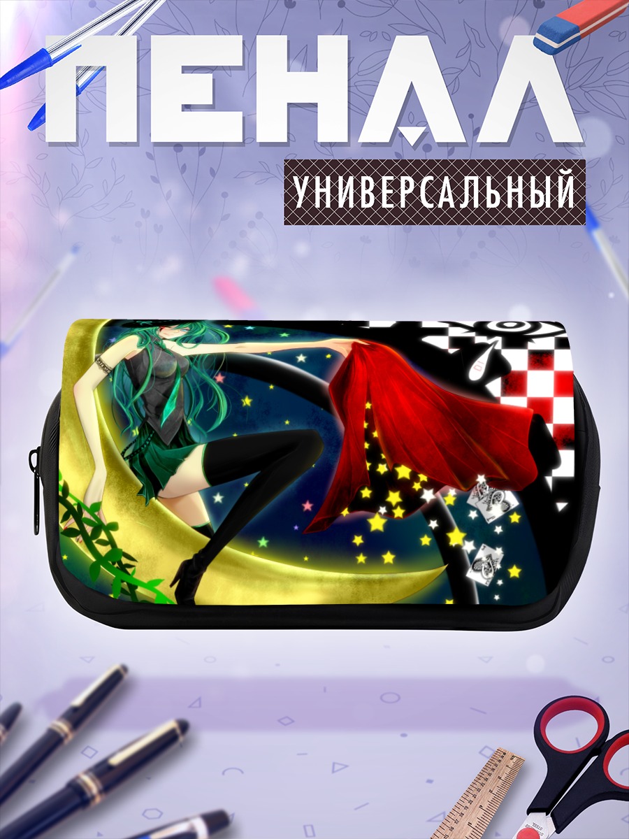 Пенал-косметичка Мику Хацунэ на луне