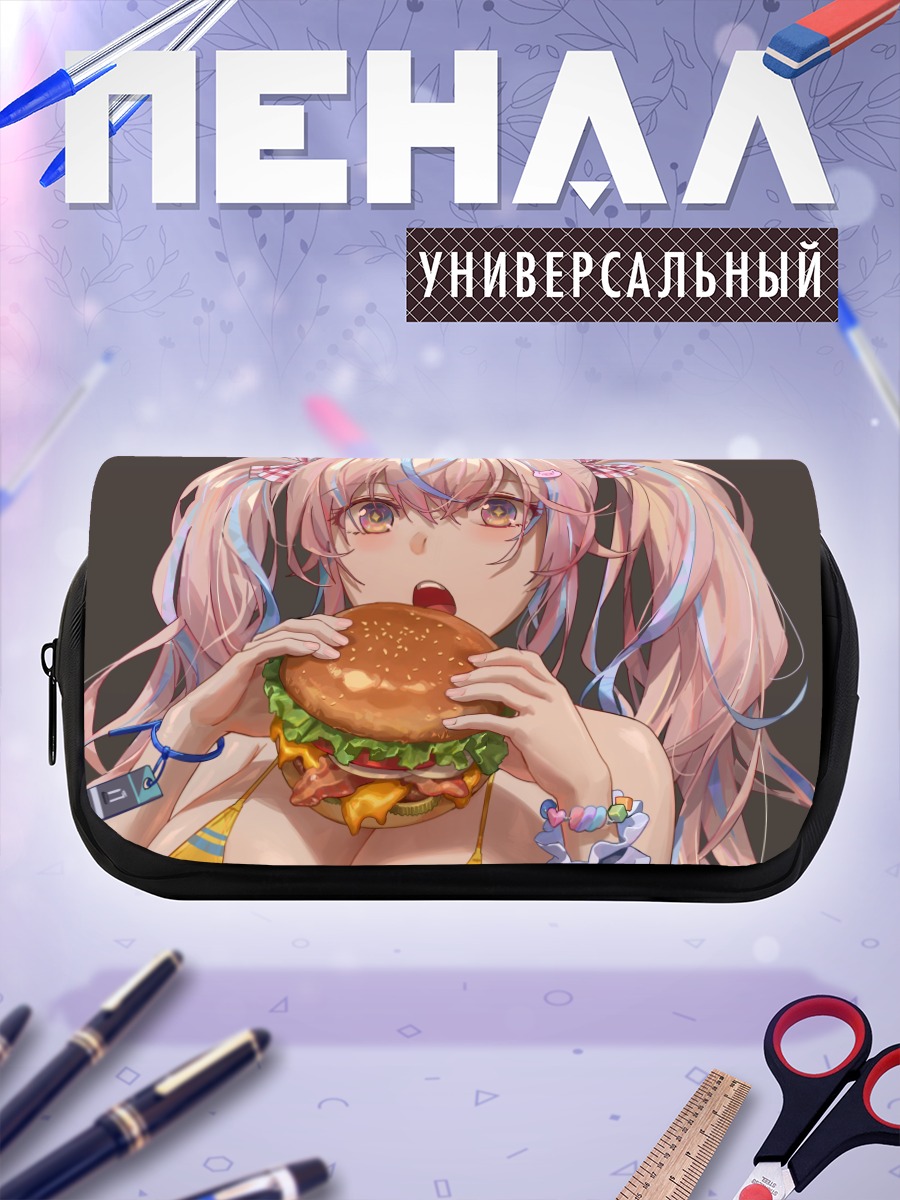Пенал-косметичка Мику Хацунэ с бургером