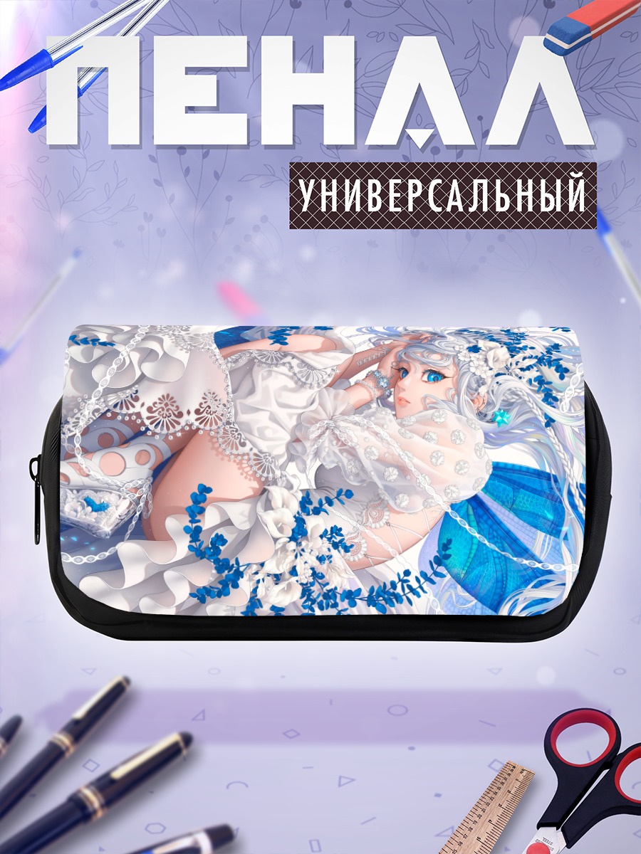 Пенал-косметичка Белокурая нимфа в цветах