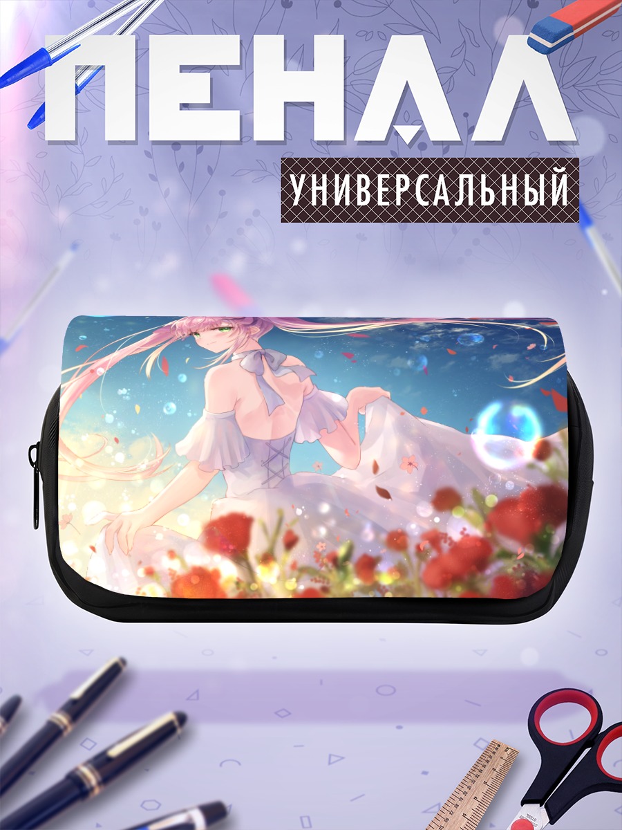 Пенал-косметичка Мику Хацунэ в цветах