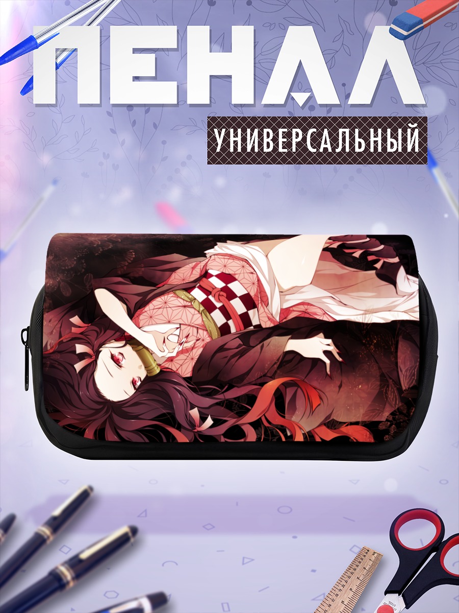 Пенал-косметичка Незуко Камадо в цветах