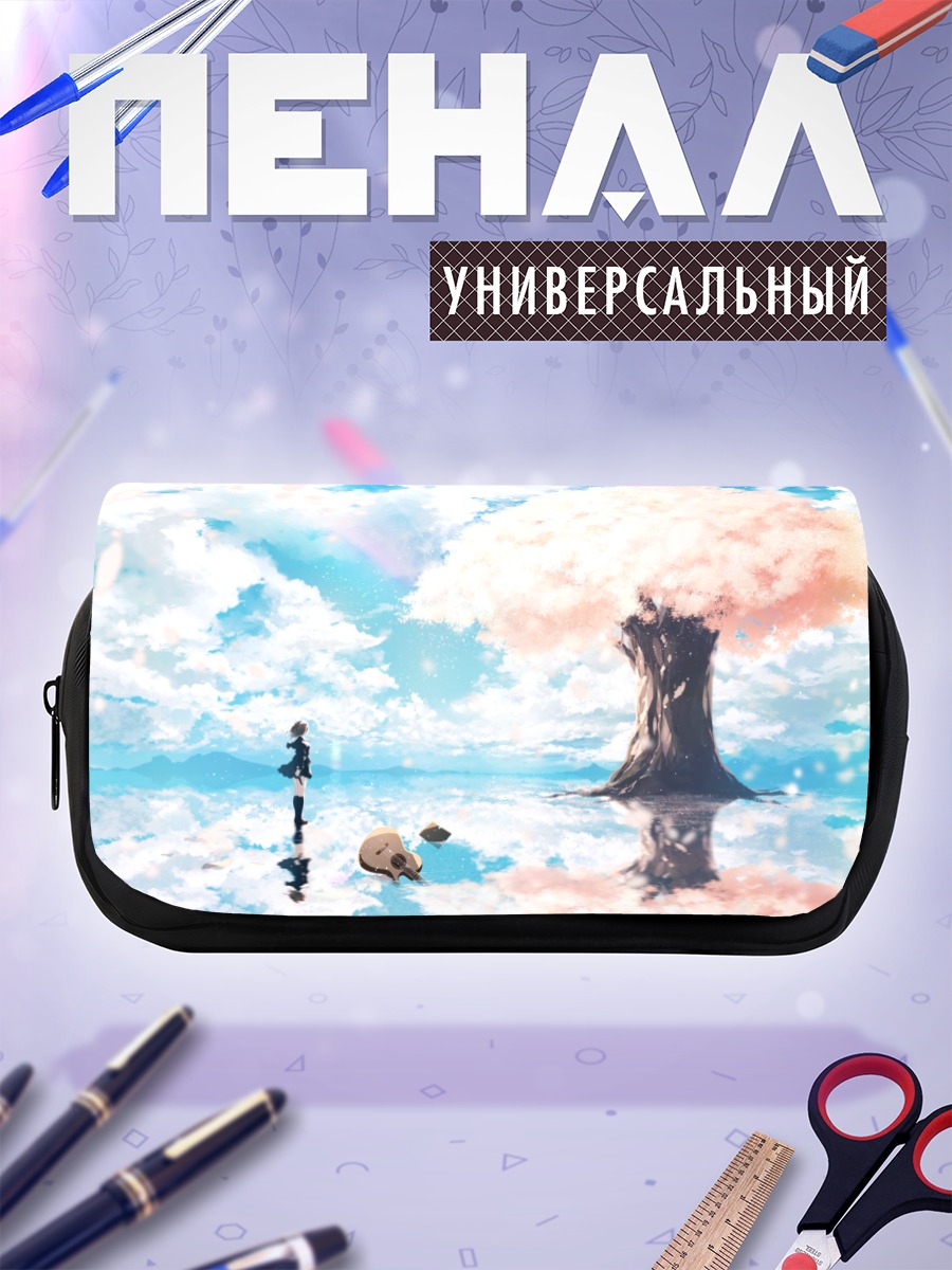 Пенал-косметичка Мику Хацунэ у сакуры