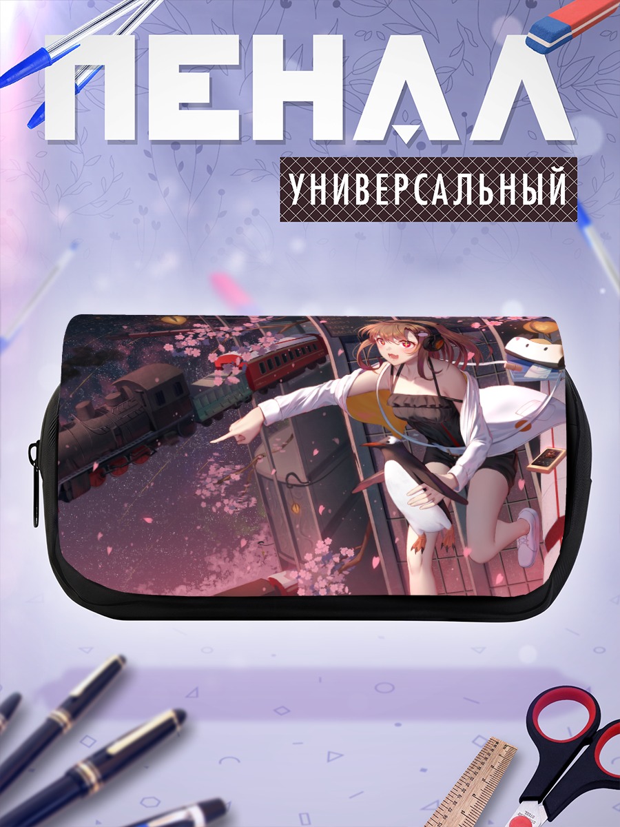 Пенал-косметичка Девушка в сакуре