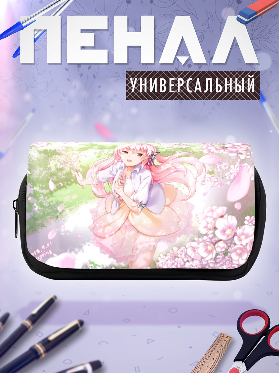 Пенал-косметичка Девушка в сакуре