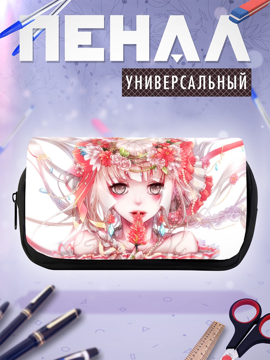 Пенал-косметичка Лука Мегурин в цветах