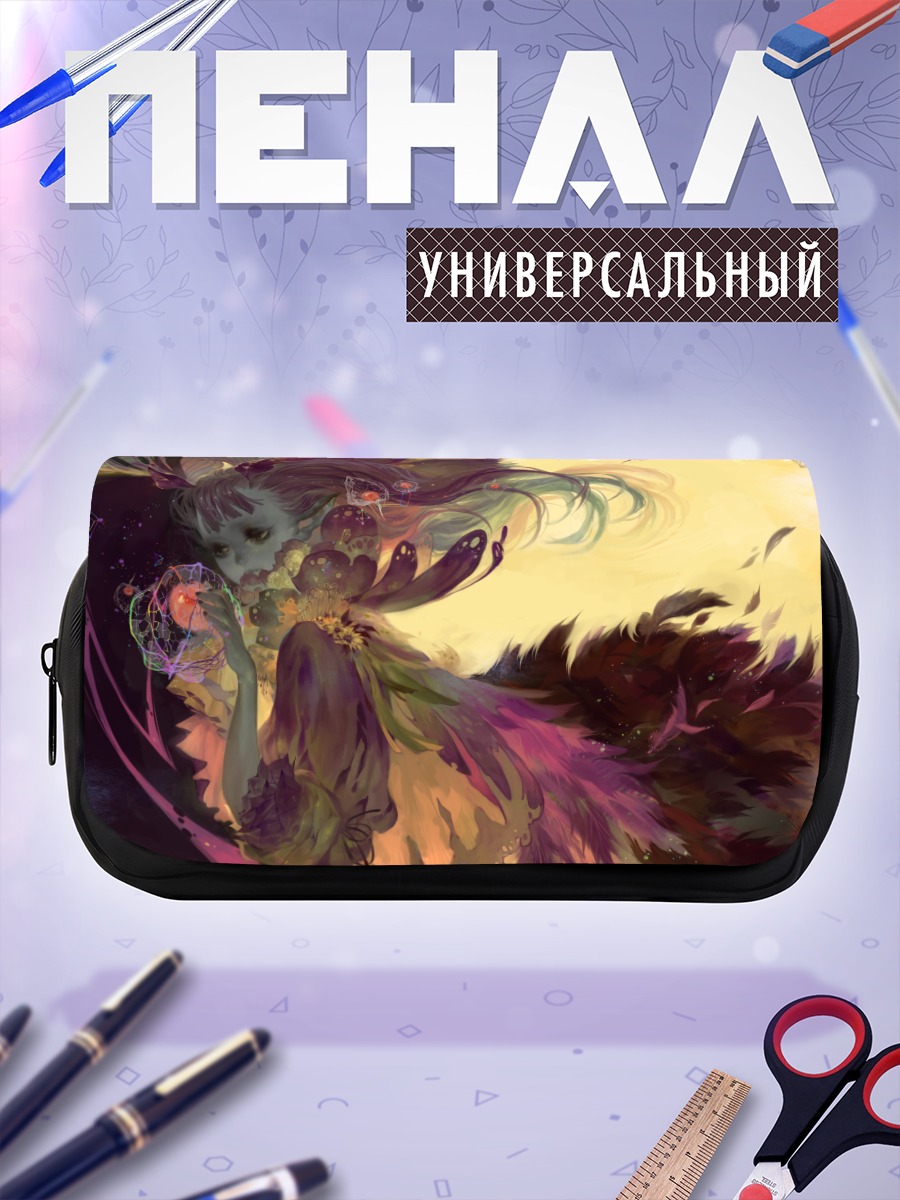 Пенал-косметичка Лесная нимфа с перьями