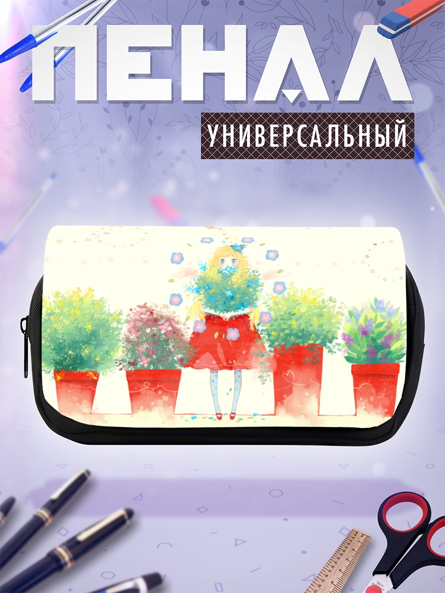 Пенал-косметичка Блондинка в цветах