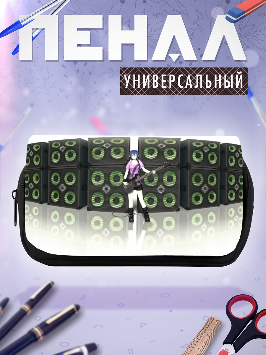Пенал-косметичка Мику Хацунэ с гитарой