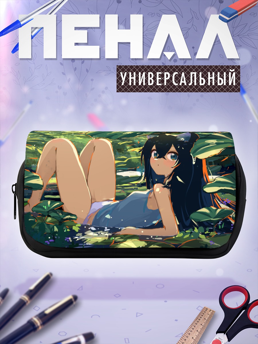 Пенал-косметичка Девушка-лиса в листьях