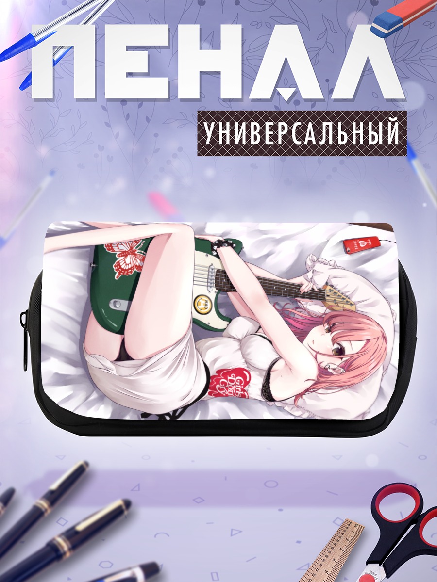 Пенал-косметичка Девушка с гитарой