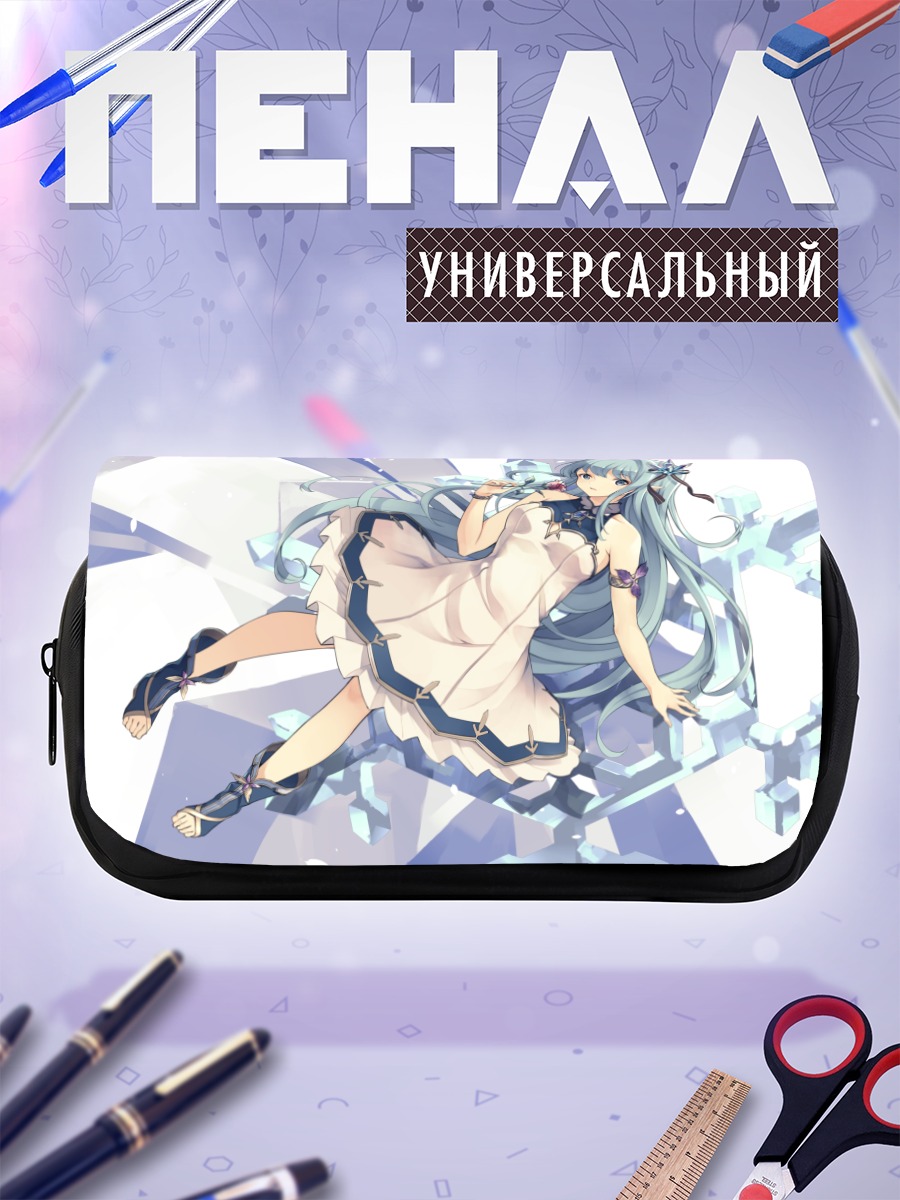 Пенал-косметичка Мику Хацунэ в кристаллах