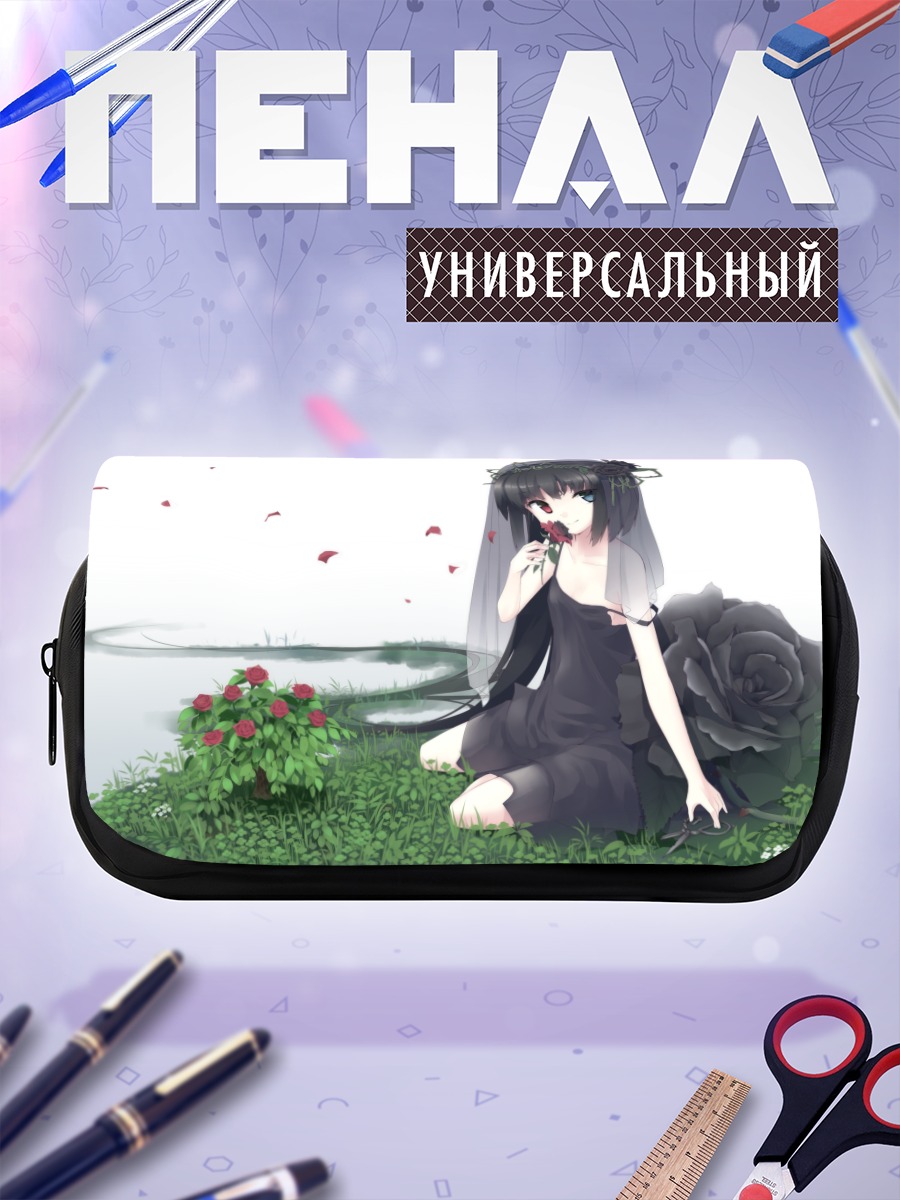 Пенал-косметичка Девушка в розах