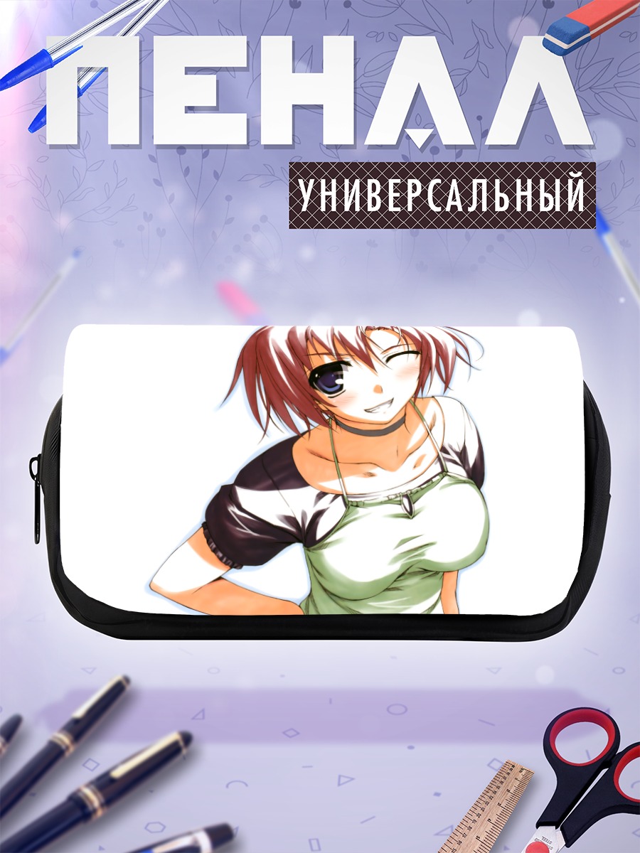 Пенал-косметичка Девушка с белыми волосами