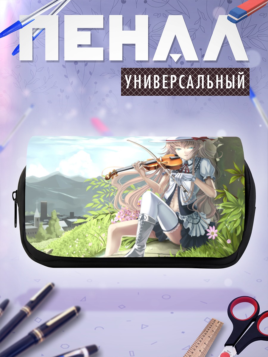 Пенал-косметичка Скрипка в цветах
