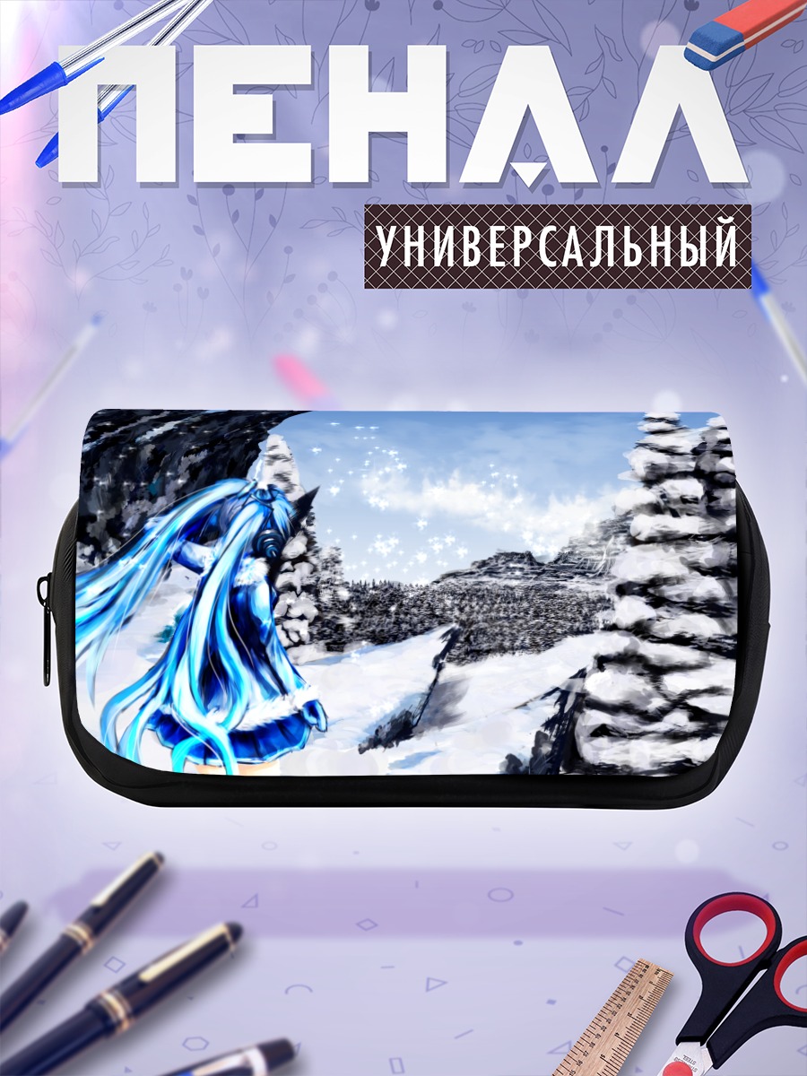 Пенал-косметичка Мику Хацунэ в снегах