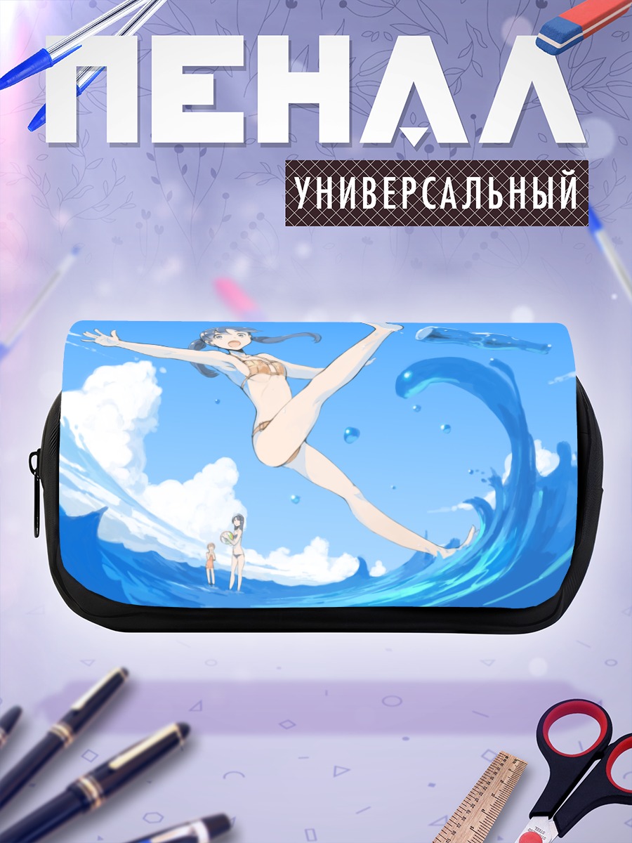 Пенал-косметичка Мику Хацунэ на пляже