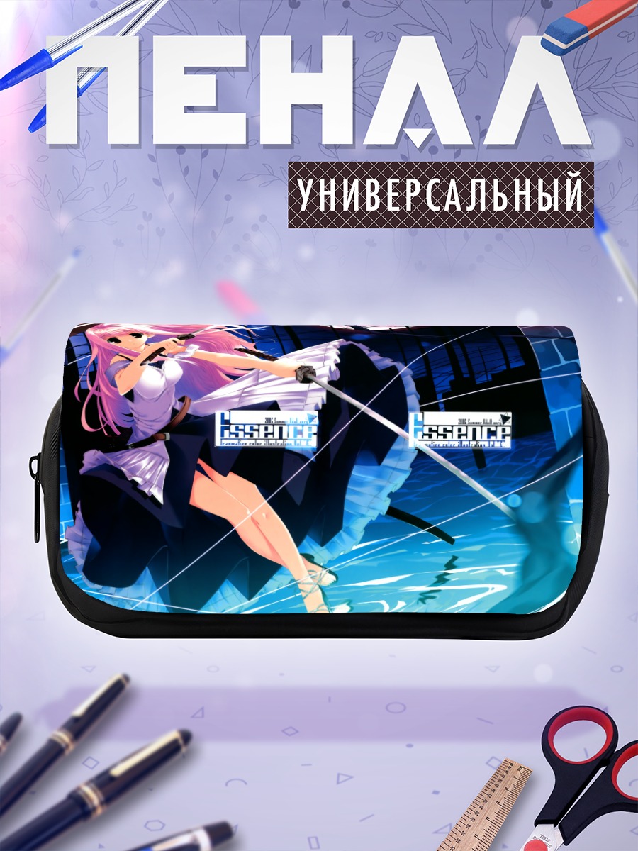 Пенал-косметичка Девушка с катаной